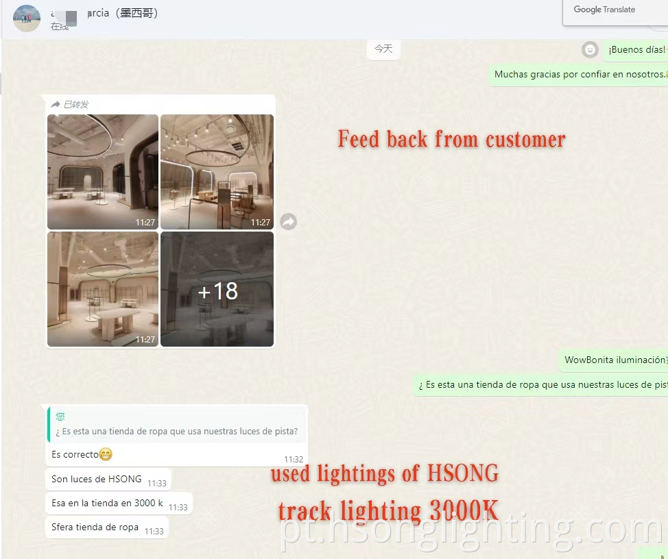 feedback from customer LED light